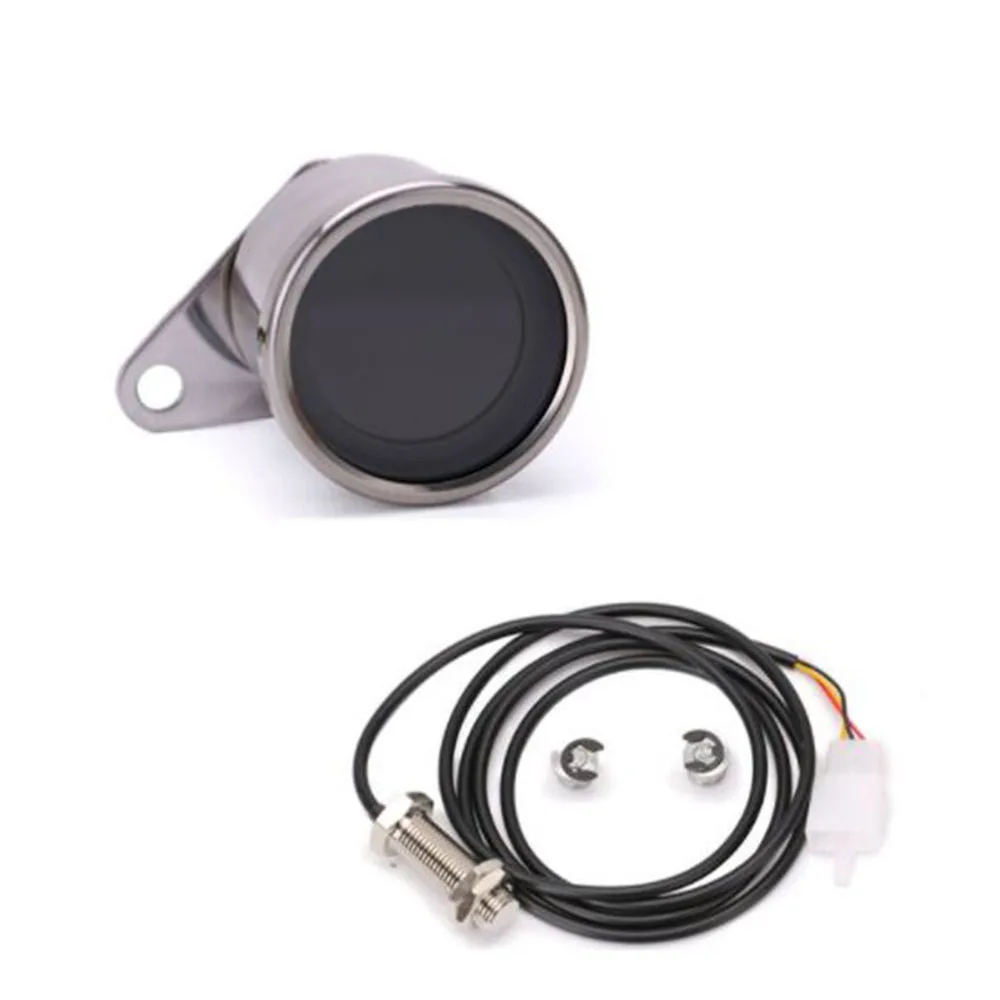 Motorcycle Speedometer 199km/h MPH Trip Odometer Tachometer 10000RPM Fuel Level Display 12V Universal with 7 Color Backlight | Автомобили