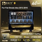 EKIY для Fiat Strada Idea 2012-2016 Android автомобильное радио QLED 1280*720 6G + 128G Мультимедийный видеоплеер GPS-навигация стерео BT DVD