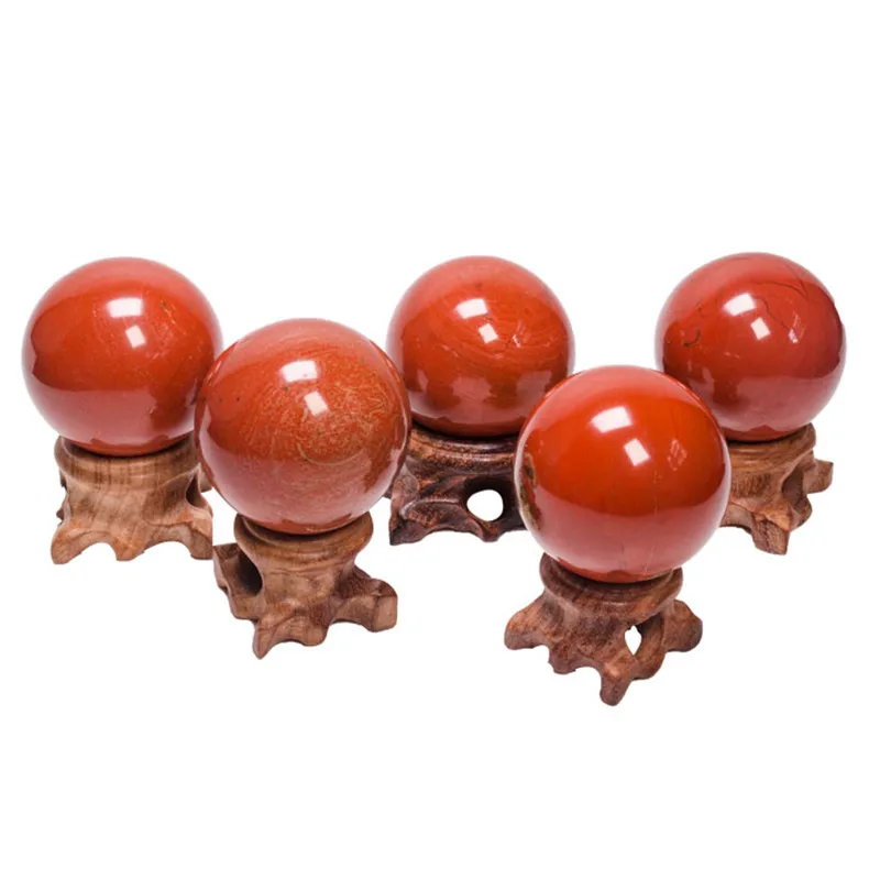 1pc Natural Crystal Spheres Stone Decorations Arts Crafts Red Jasper Ball 40MM-70MM