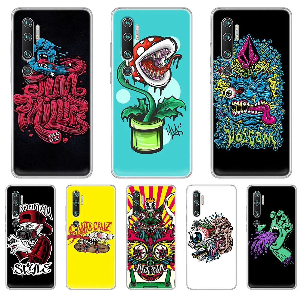 Санта Круз скейтборды искусство hoesjes Прозрачный чехол для телефона Корпус XIAOMI mi 3