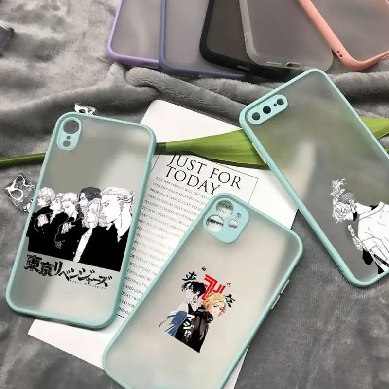 

tokyo revengers mikey anime Phone Case matte transparent For iphone 7 8 11 12 plus mini x xs xr pro max cover