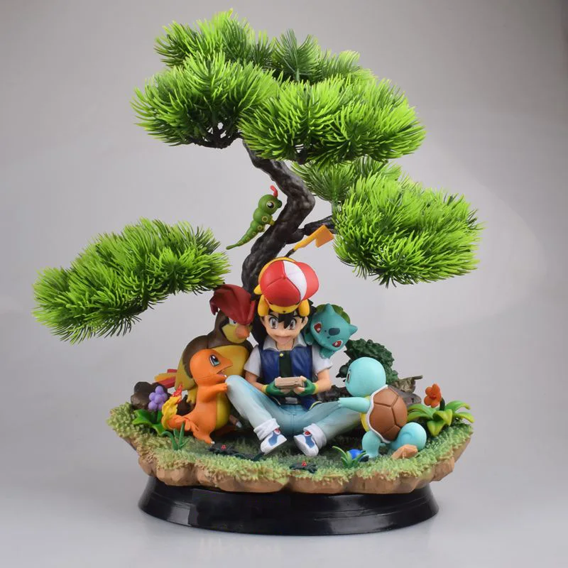 Аниме фигурки футболка с рисунком в стиле игры Ash Ketchum Пикачу Бульбазавр Сквиртл