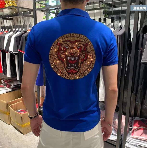 Мужские рубашки-поло брендовая одежда новая летняя рубашка с коротким рукавом