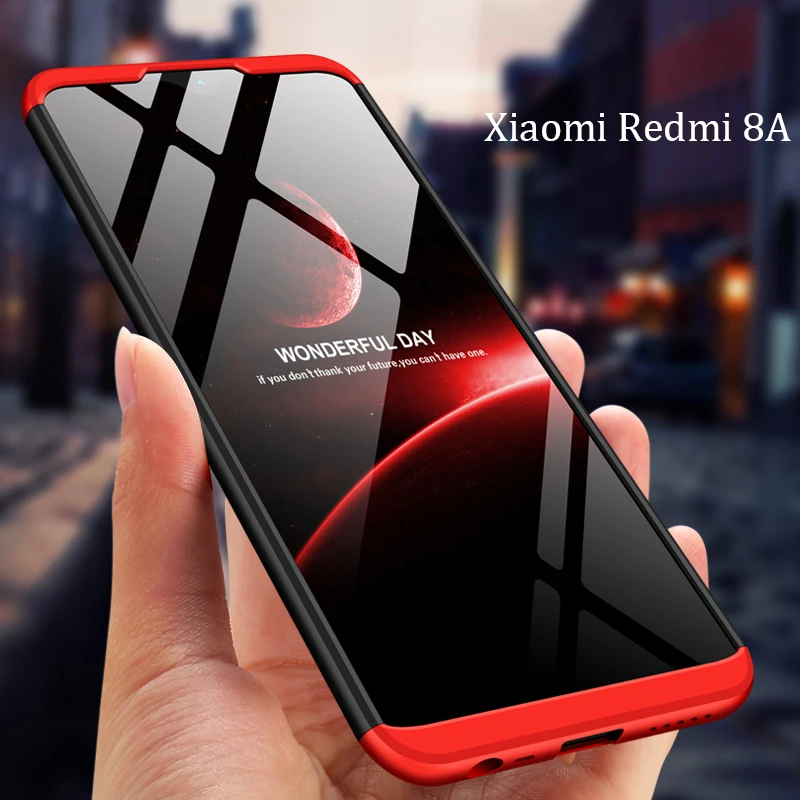 

For Xiaomi Redmi 8A Case Hard Hybrid PC 360 Full Body Protective Back Cover for Xiaomi Redmi 8A Phone Case redmi8A Fundas Coque