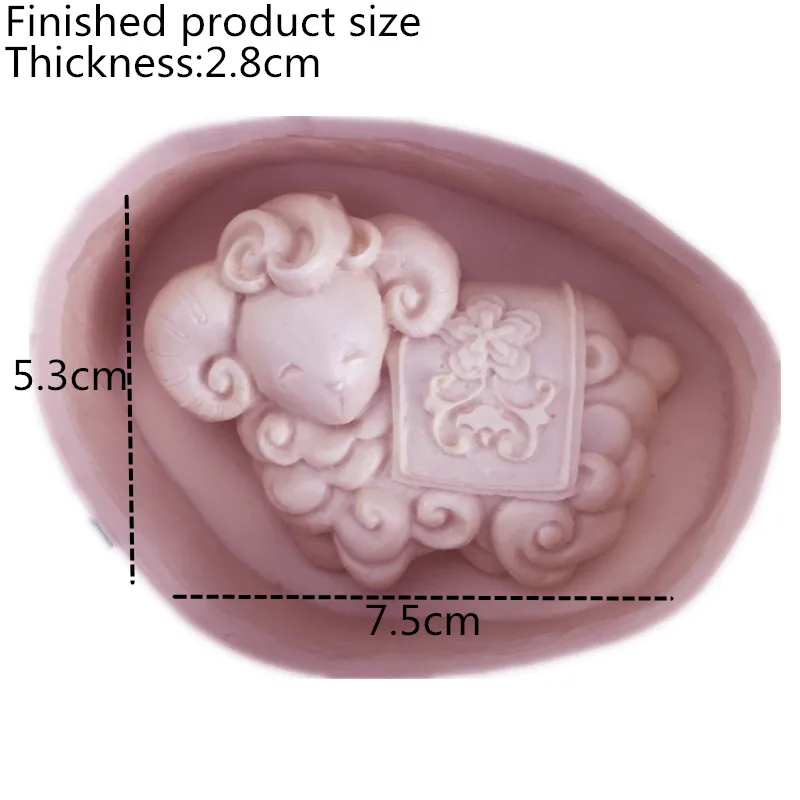 Twelve zodiac 3D cartoon sheep silicone mold chocolate cake decoration tool shape clay technology | Дом и сад