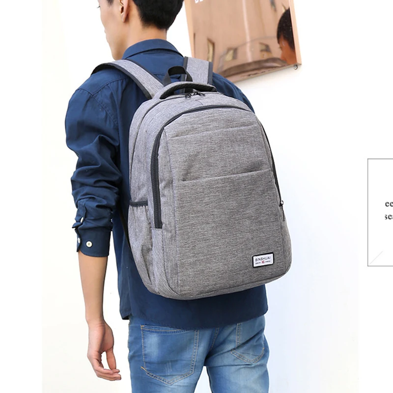 Серый Оксфордский рюкзак для мужчин и женщин повседневный вместительный