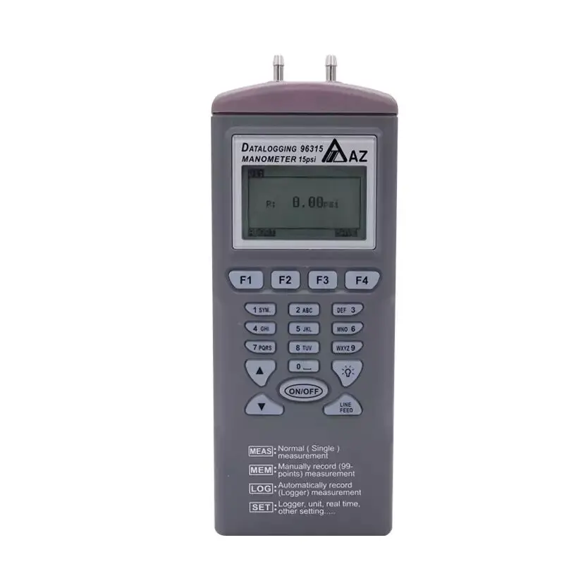 

AZ96315 Datalogger Digital Differential Pressure Meter Tester Manometer Range 15 psi
