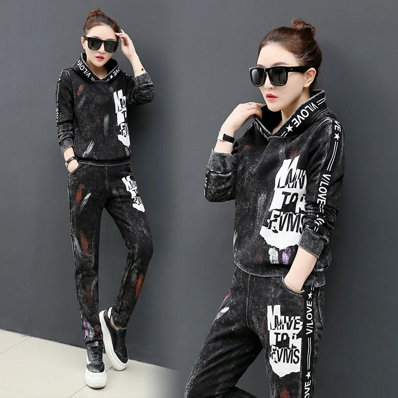 Женский комплект из двух предметов Max LuLu зимние теплые спортивные костюмы в