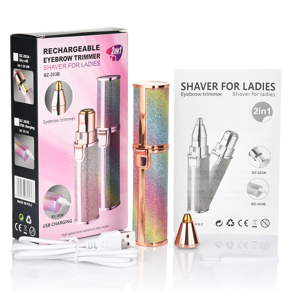 

Electric Eyebrow Trimmer for Women Painless Eye Brow Epilator Mini Shaver Lady Portable Female Lip Face Razor Body Hair