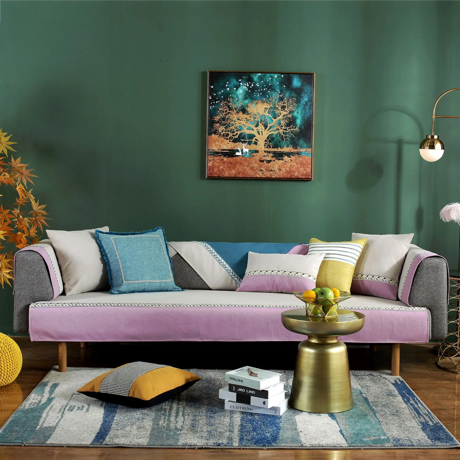 Хлопковое льняное покрытие для дивана нескользящее полотенце гостиной Copridivano