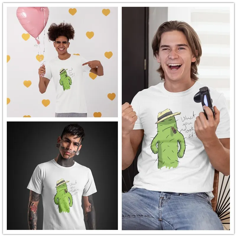 Мафия футболка мафиози кактусы 6xl Мужская забавная Модная одежда с короткими