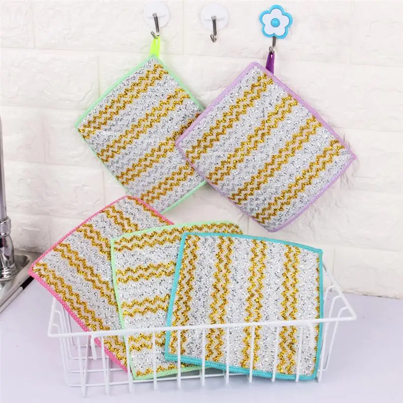 5 шт. Ткань для очистки бамбукового волокна кухонное полотенце ткань посуды