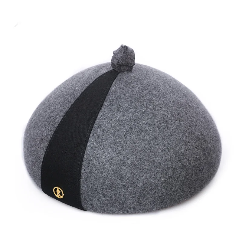 Mix Gray Sedancasesa, новинка, Осень-зима, женская шапка, для художника, шерсть, береты, шапка с австралийской шерстью, береты, шапка FW275016 - Цвет: Mix Gray
