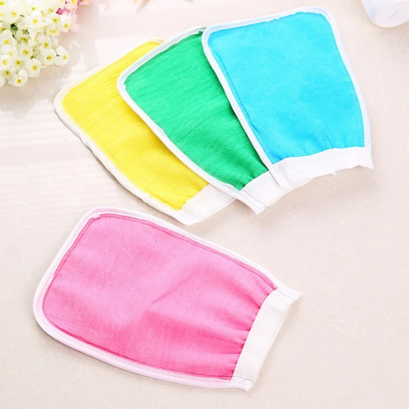 1 шт. Душ Спа Отшелушивающий двусторонний банный перчатка для тела очищающий