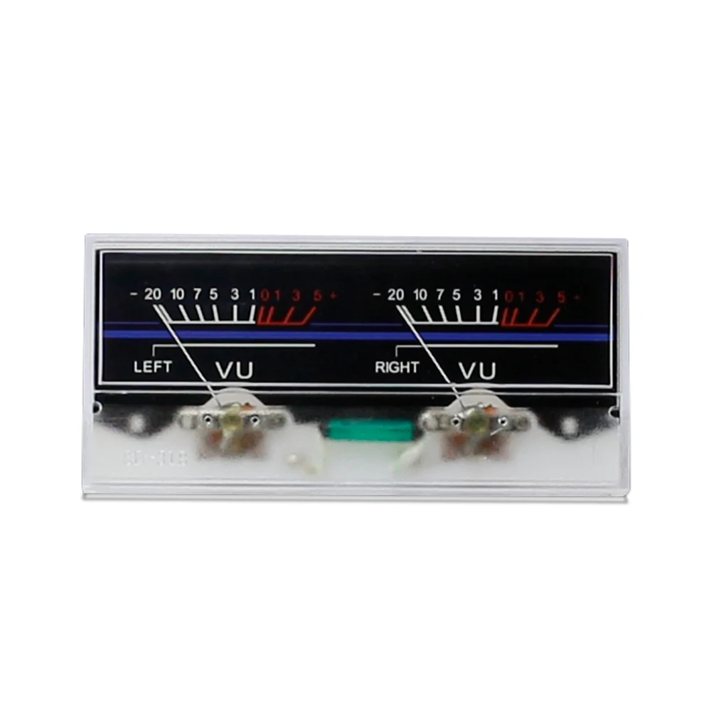 Панель из 100 шт. 2 VU метра 500uA 115x54 мм с зеленой лампой|vu meter|vu 2vu meter panel |