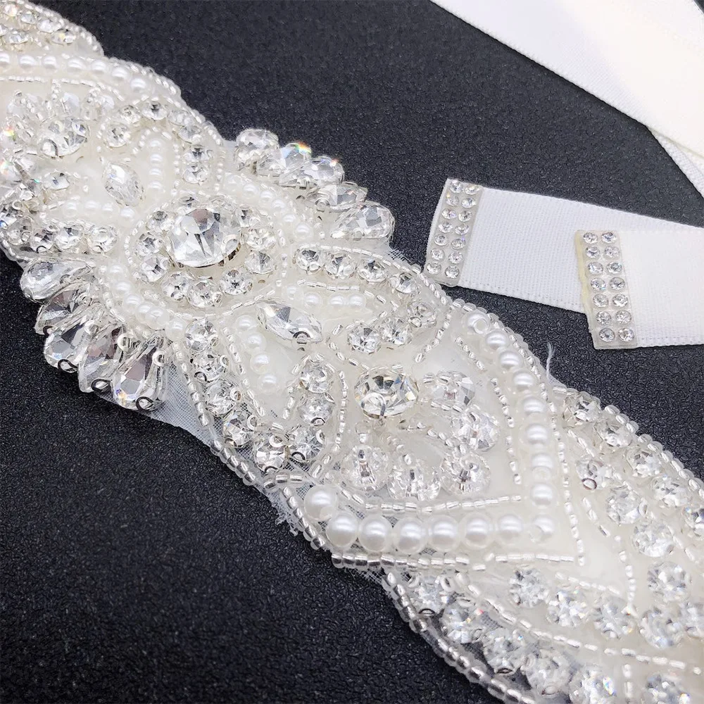 

BAZIIINGAAA Bridal Wedding Handmade Alloy Pearl Diamond Belt Wedding Dress Accessories Decoration Fashion High-end Personality