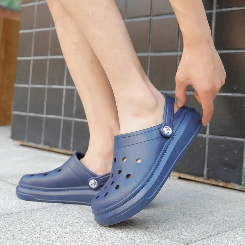 35 ~ 47 пара женские туфли сабо обувь с круглыми отверстиями для мужчин пляжный