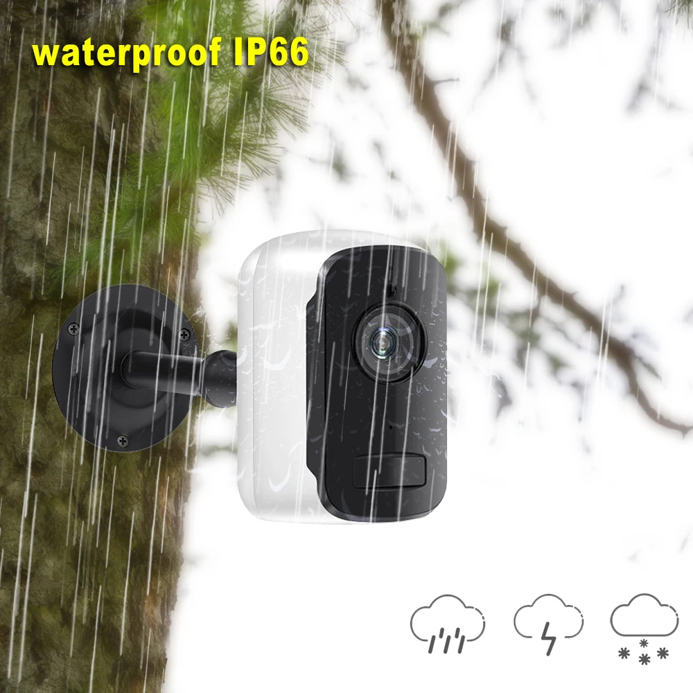 Беспроволочная батарея WiFi камера 1080P 2MP HD наружная крытая IP Беспроводная камера с питанием от аккумулятора PIR