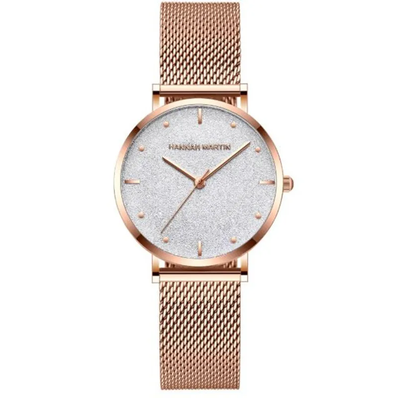 

Watch Women Luxury Japanese Quartz Movement Mesh Stainless Steel Brand Strap Fashion Ladies Frosted Starry Sky Watches