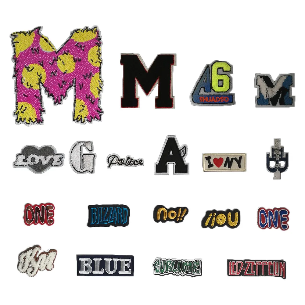 

1 шт., вышитая джинсовая куртка с надписью на английском языке