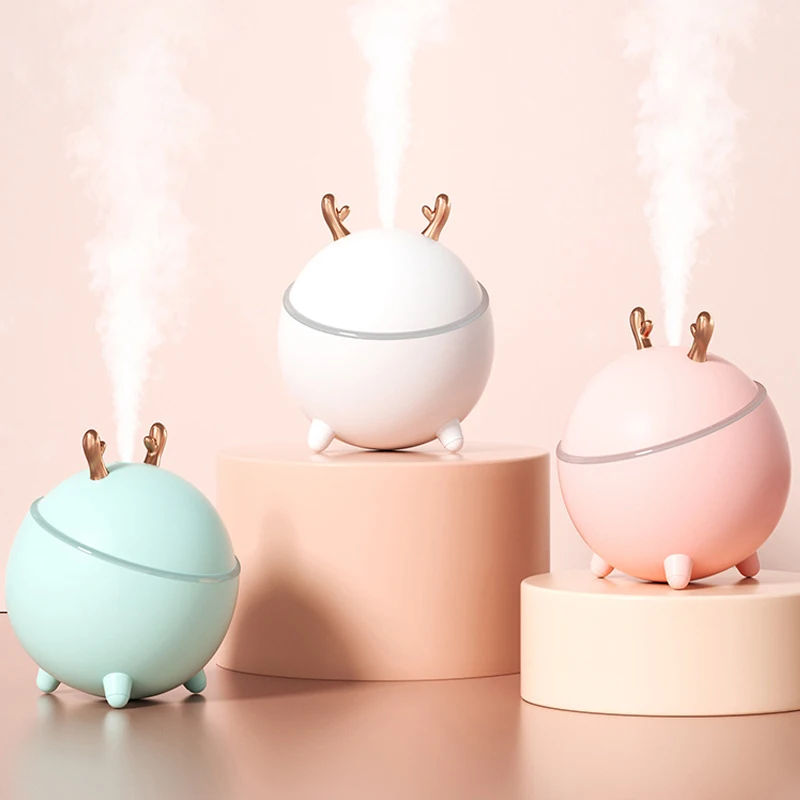 

Cartoon Design Air Humidifier Home Office Aromatherapy Diffuser Nano Mist Maker 300ML USB Purifier With Night Light