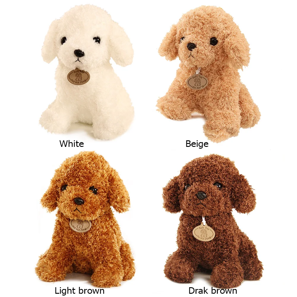 

PP Cotton Dog Doll Cartoon Stuffed Toys Soft Skin Friendly Simulation Dog Soft Skin-friendly Simulation Dog for Crib Kids Toy