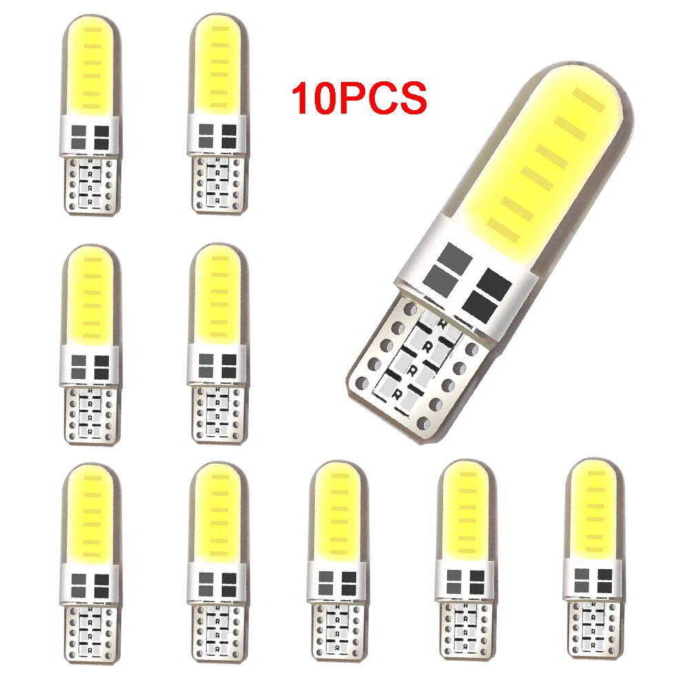 10 шт. 12SMD LED W5W T10 194 168 COB Светодиодная парковочная лампа автомобильная клиновидная