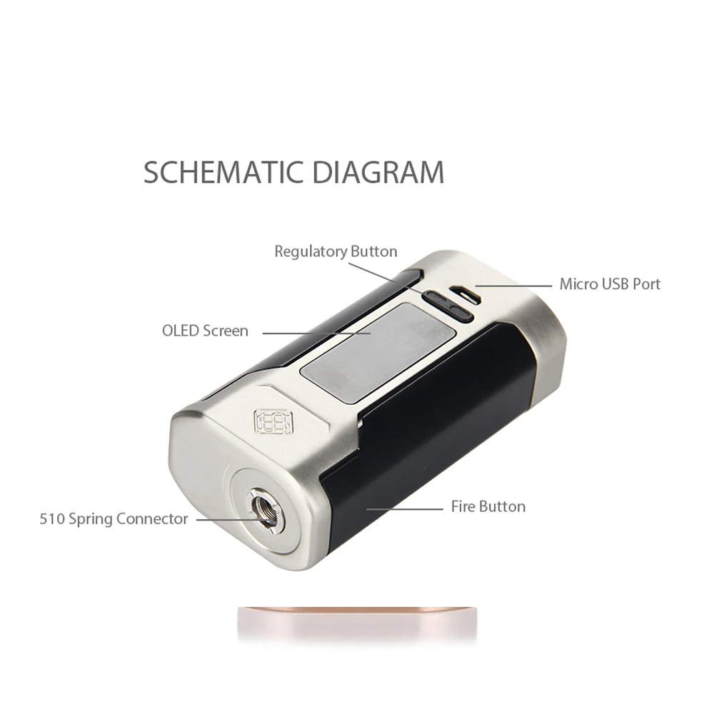 Оригинал Wismec Predator 228 Mod с атомайзер Elabo Vape kit Поддержка двух аккумуляторов 18650
