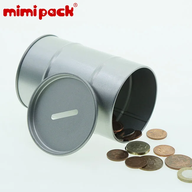 Mimipack круглая металлическая жестяная банка для монет копилка 77x115 мм коробка