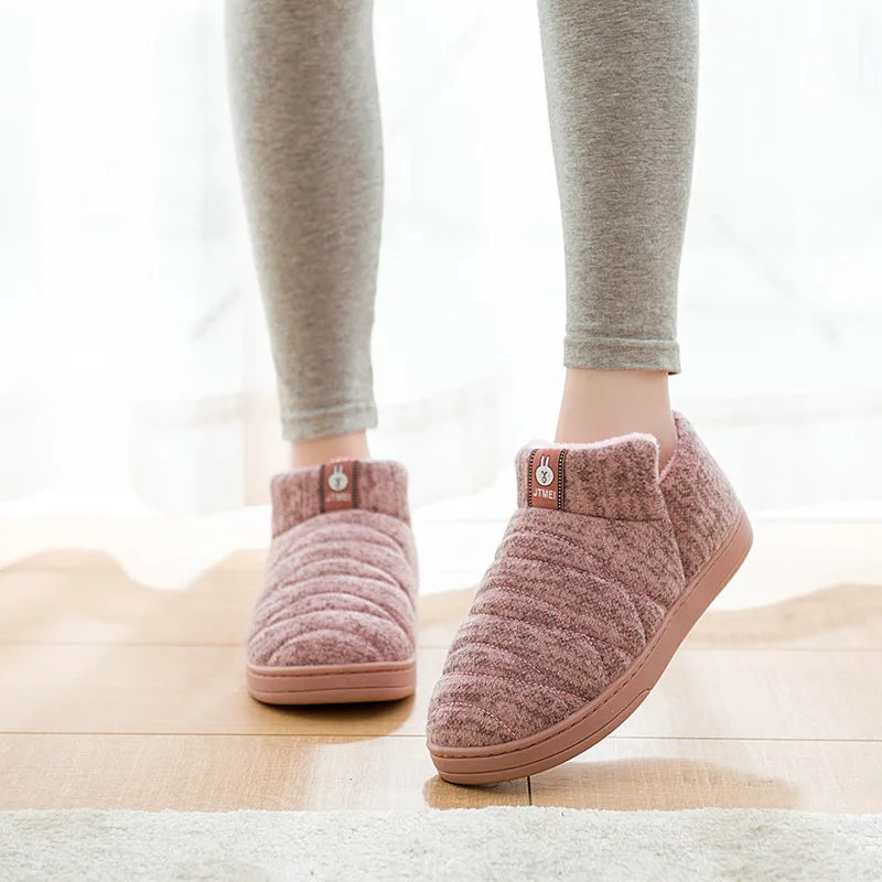 2019 г. модные женские зимние ботинки теплые ботильоны из толстого плюша на плоской