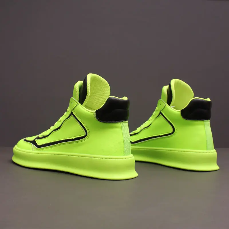 Harga Sepatu High-Top Stasiun Eropa 2021 Sepatu Bot Pergelangan Kaki Lift Fashion Jalan Kasual Multiwarna Spesial Papan Olahraga Musim Gugur Pria