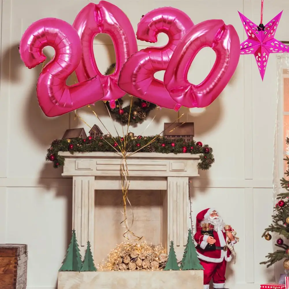 

New Year 2020 Balloon 32 Inch Digital Aluminum Foil Balloon Party New Year Decoration Air Balloon 12 Inch Print Balloon