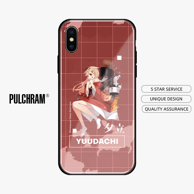 Yuudachi Kantai Коллекция Мягкий силиконовый чехол для телефона из закаленного стекла