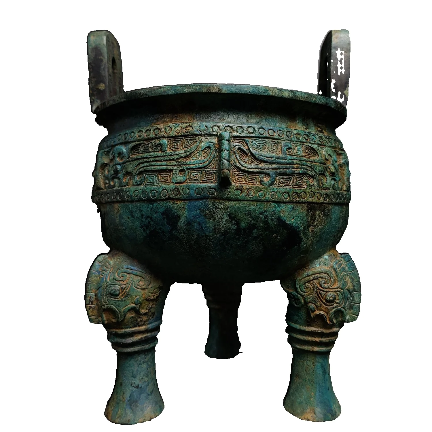

LAOJUNLU Shang и Zhou бронза, трехногий круглый штатив, имитация античной бронзы, коллекция шедевров-солдат