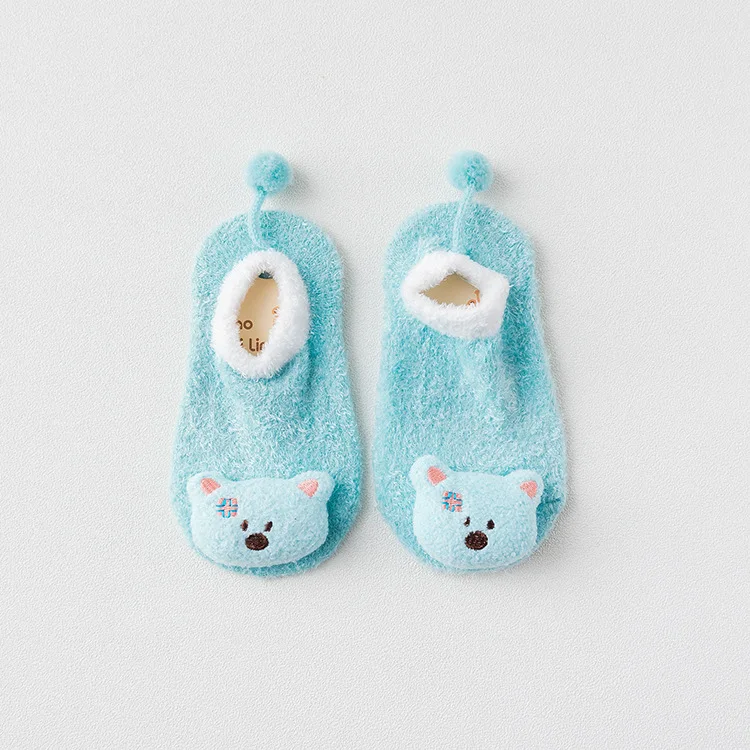 PPXX зимние толстые детские носки с мультяшными животными меховые хлопковые