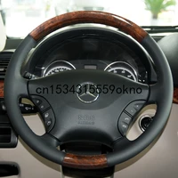 for benz v260 vito viano hand stitched car steering wheel cover imitation peach grain leather interior