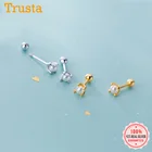 Серьги-гвоздики из серебра 925 пробы с жемчугом