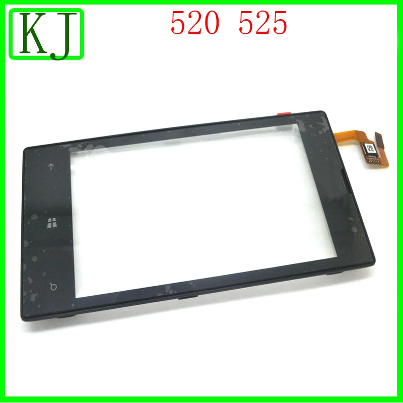 Для Nokia Lumia 520 n520 525 4,0 ''сенсорный экран дигитайзер Переднее стекло сенсор с ЖК-рамкой для 520 сенсорная панель