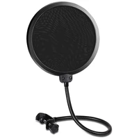 depusheng professional microphone wind screen metal pop filter bilayer durable layer studio accessorie for any condenser mics