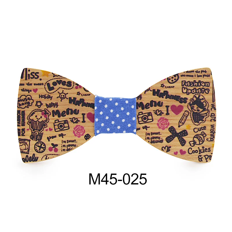Fashion Apparel Accessories Cartoon Ties Men Boys Wooden Bow ties Kids girls Bowties Butterfly Cravat cutey Wood tie | Аксессуары для