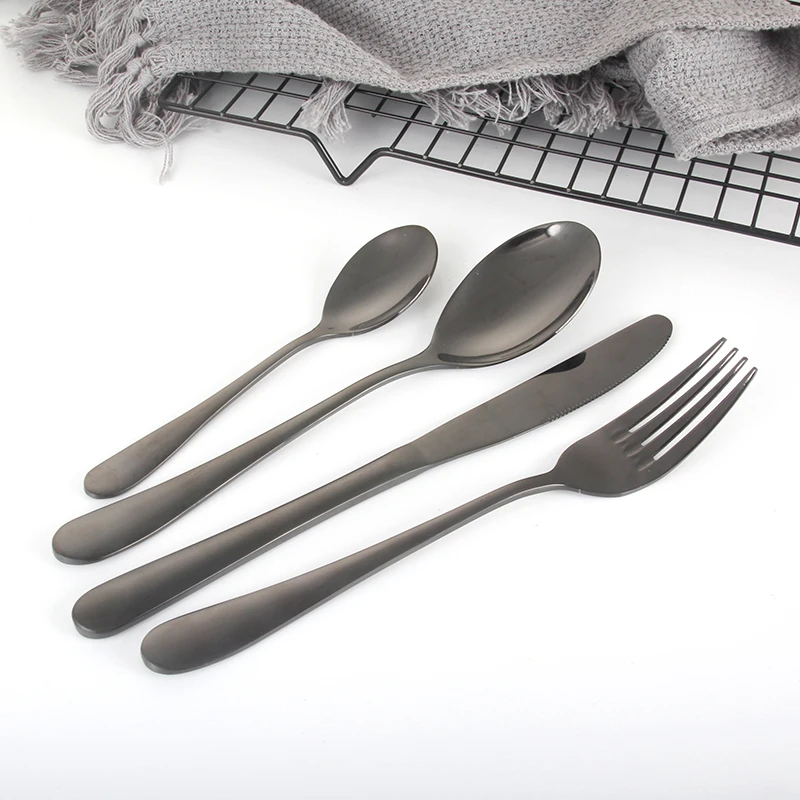 4 шт./компл. Porta золото Красочные посуда Нержавеющая сталь столовые приборы