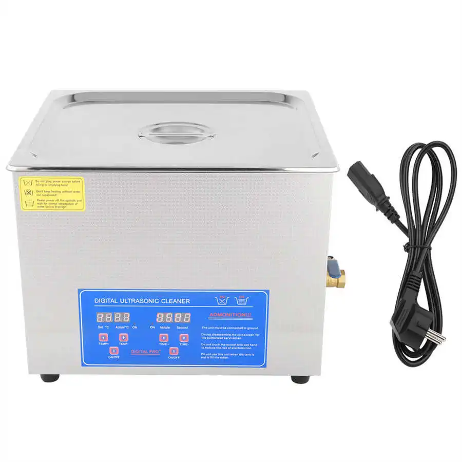 15L Digital Stainless Ultrasonic Cleaner Bath Heater Tank Timer Heat High-power 400W High Frequency Sound Waves |