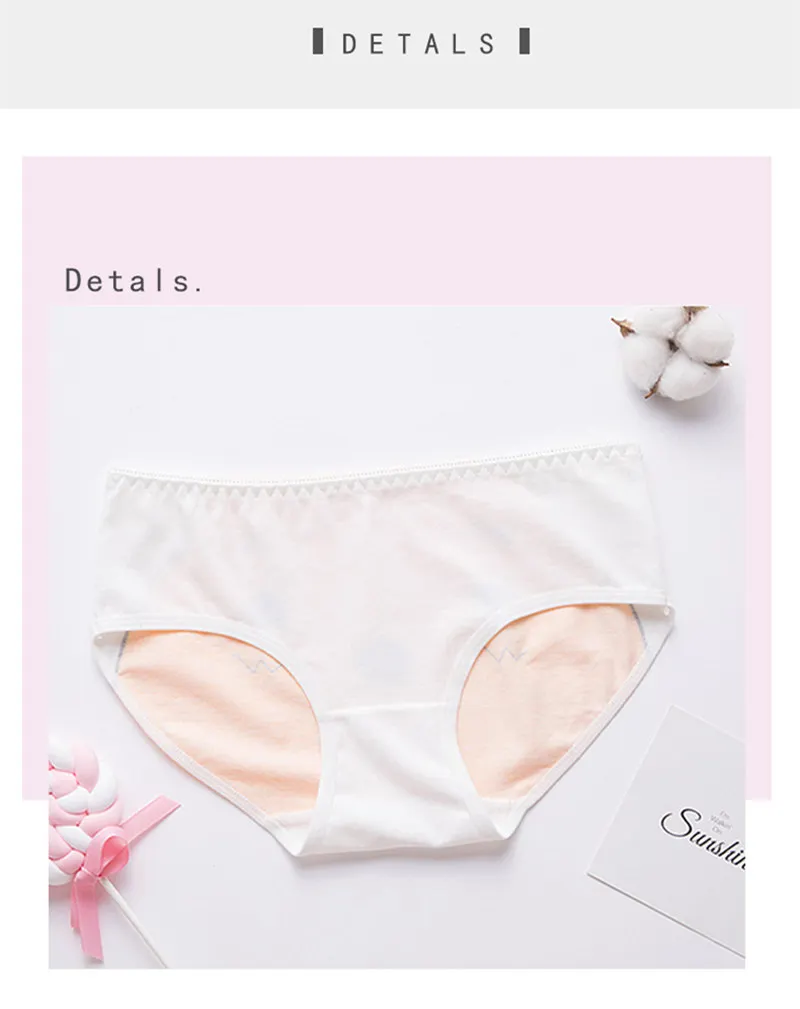 ZHIMO/новые модные трусы из хлопка с милыми рисунками из мультфильмов, нижнее белье для девочек, студенток, с низкой талией, женские трусики с животными