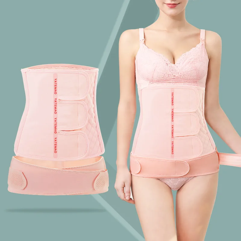 

2pcs/set Slimming Corset Waist Trainer Cincher Girdles Body Shaper Women Postpartum Belly Band Underbust Tummy Control