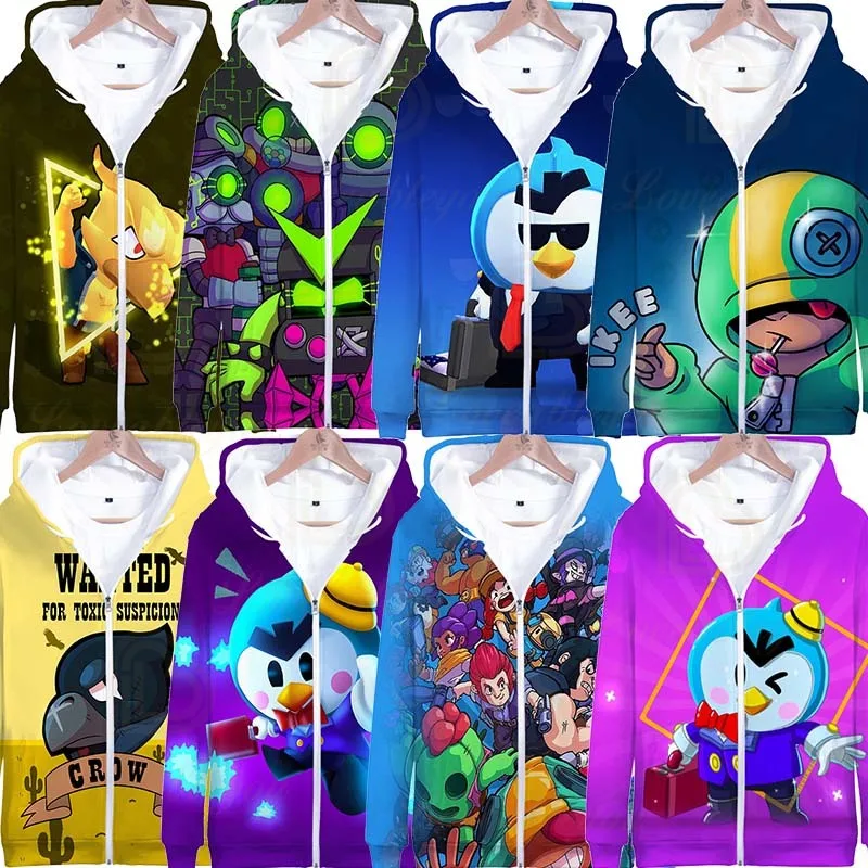 

Crow Leon Gameing Star 3 To 14 Years Kids Boys Girls 3D Game Cartoon Heroes Hoodie Shooting Game Hoodie Kids Birthday Gift