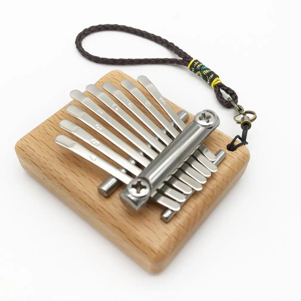 

Thumb Piano 8-Tone Mini Kalimba Finger Piano Portable Music Instrument African Thumb Whole Board Wood Kalimba Piano