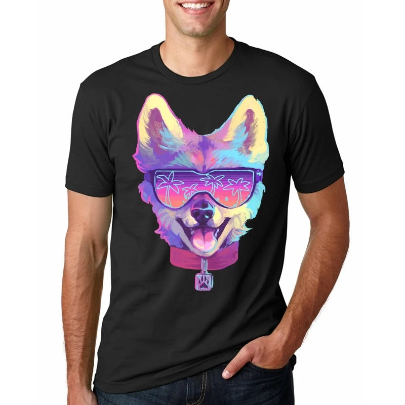 Мужская футболка Funy пушистая с коротким рукавом и круглым вырезом |