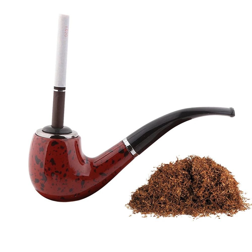 Смоляная черная деревянная курительная трубка моющийся изогнутый держатель для