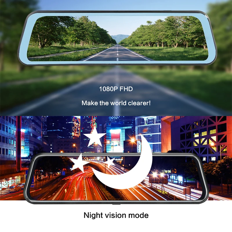 Видеорегистраторы для автомобилей с разрешением Full HD Dash Cam 10 дюймов потоковый