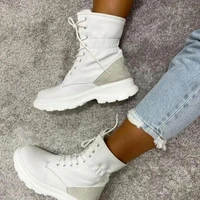 plus size autumn winter women ankle boots classic fashion leather slim legs boots gothic punk shoes flat heels short botas mujer